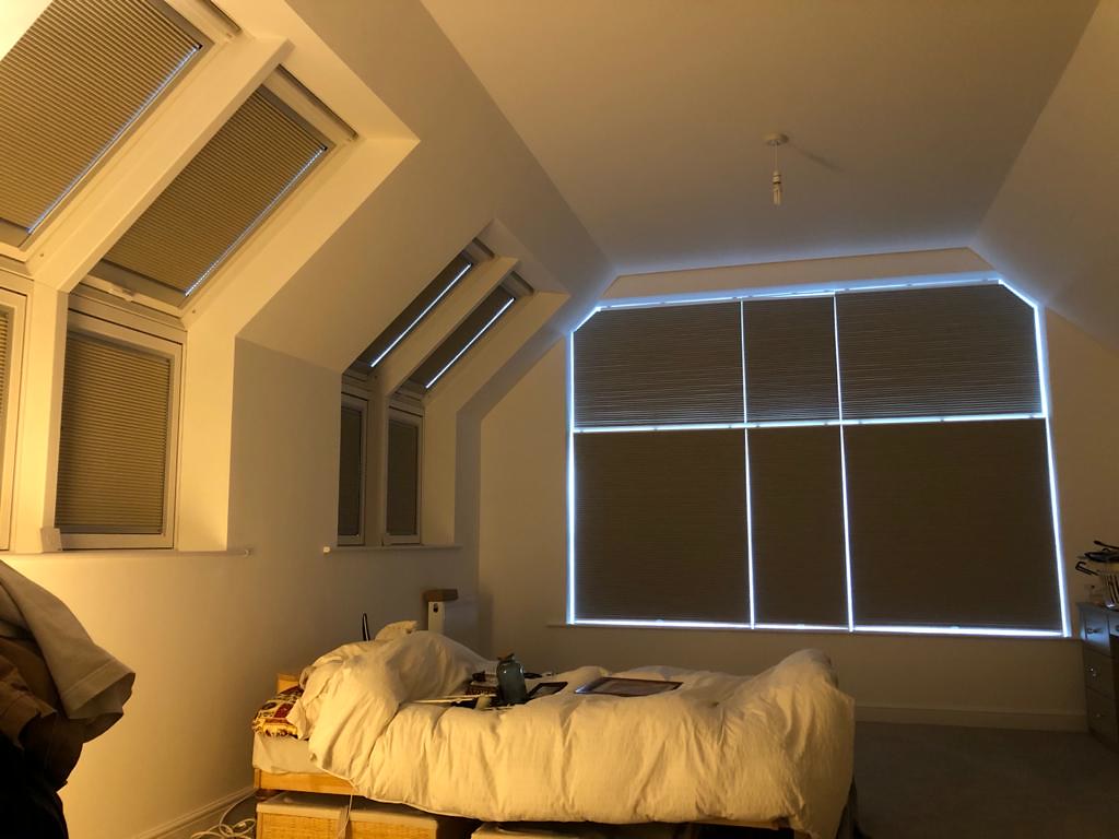 motorised blinds in bedroom