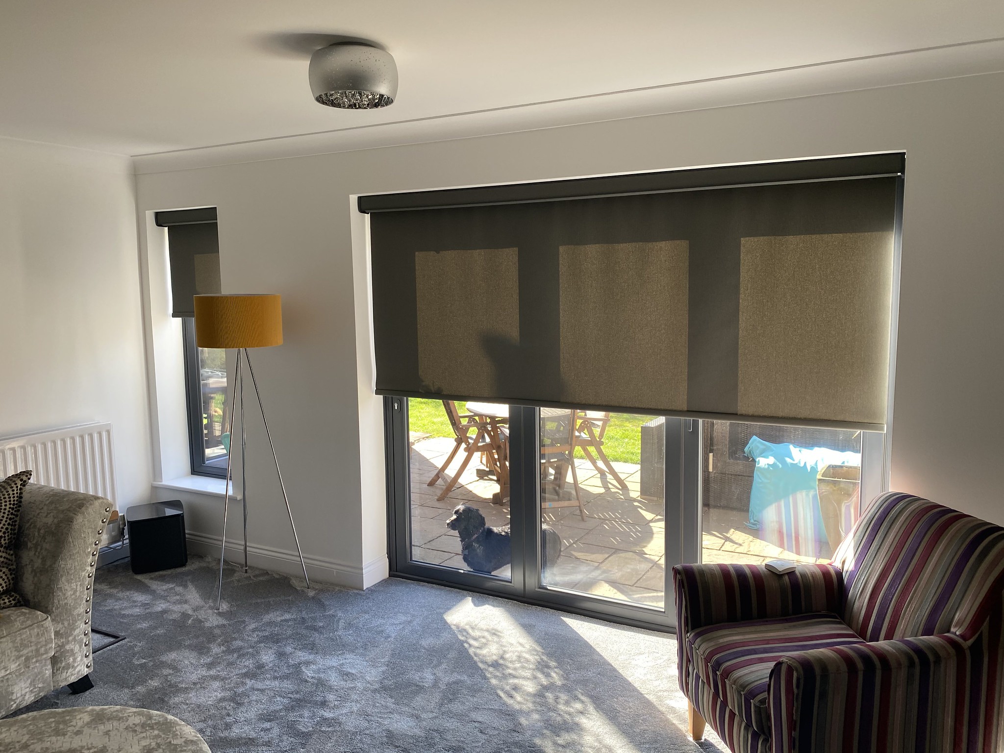 roller blinds in the lounge