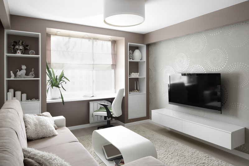 Roman blinds in living room