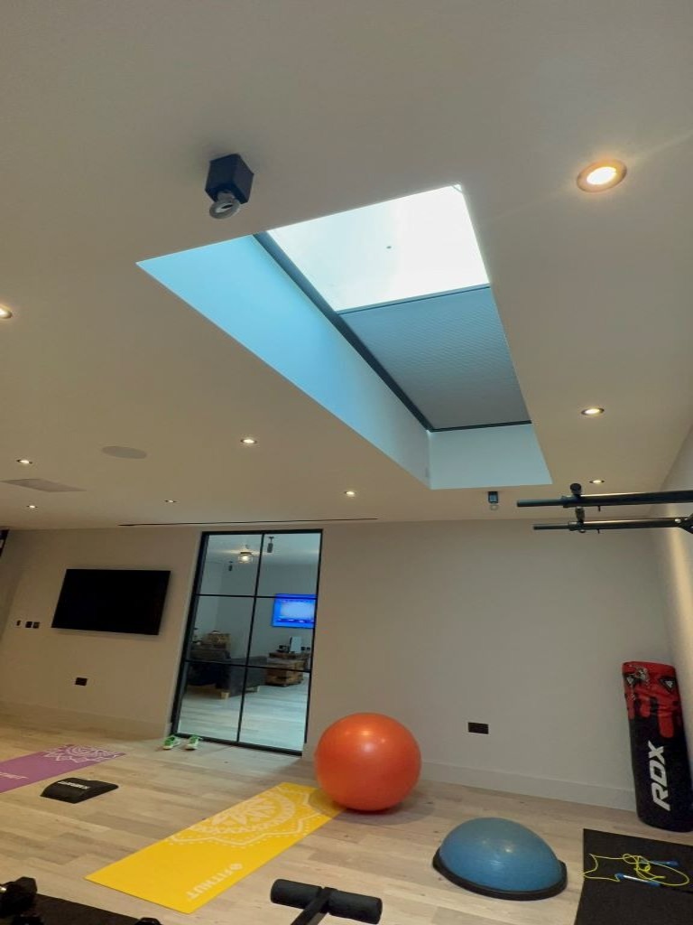 rooflight blinds in gym